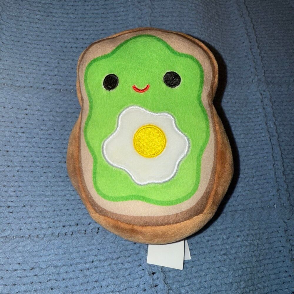 Original Squishmallows Sinclair the Avocado Toast withEgg Plush Food Stuffed Toy